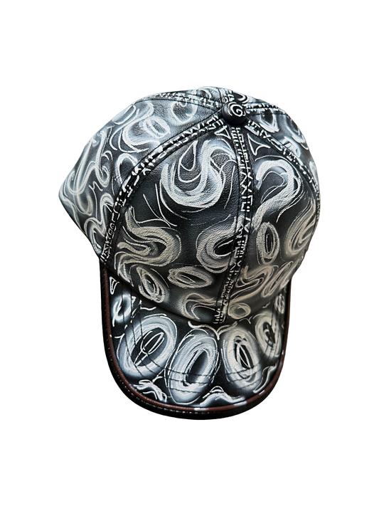 BLACK SCRIBBLE CAP