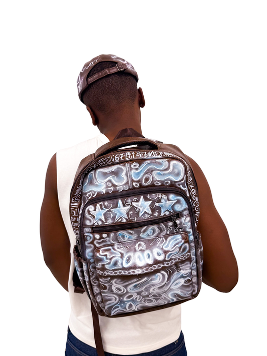 WHITE STREAK BACKPACK
